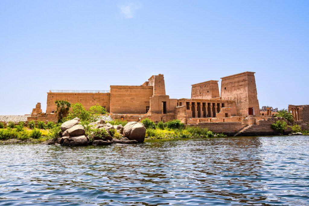 Philae temple viewed from the water