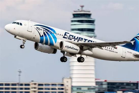 Domestic flight departing Cairo.