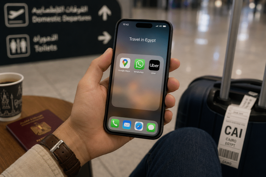 Essential travel apps for Egypt.