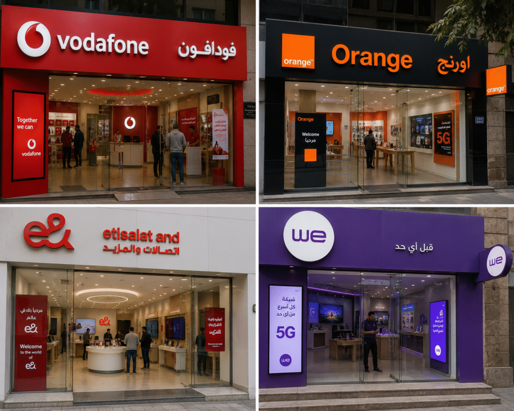 Mobile network providers in Egypt.