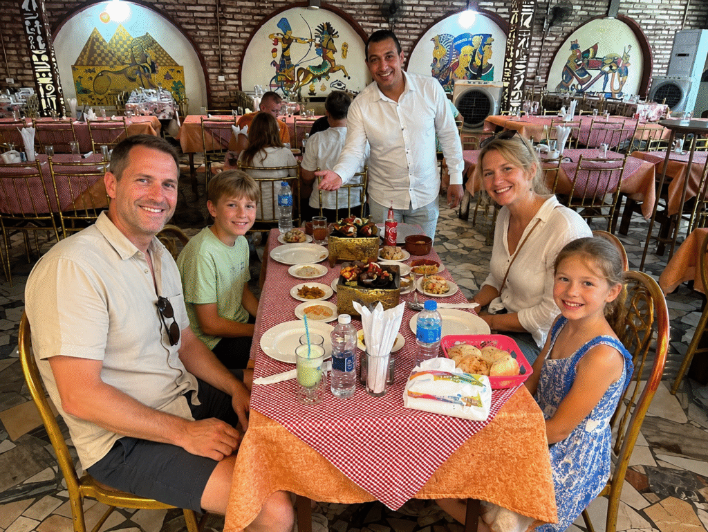 Restaurant service in Egypt.