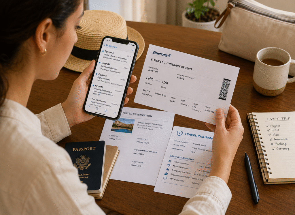 Travel disruption affecting an Egypt itinerary.